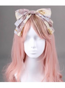 Royal Carousel Series Bluish Grey Bowknot Classic Lolita Head Band