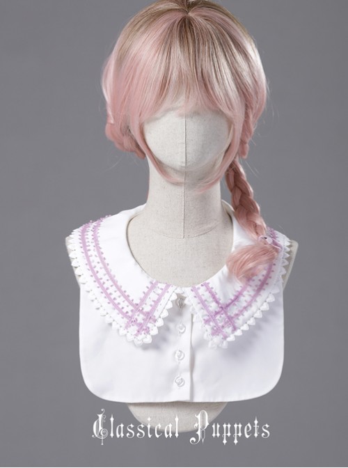 Miss Four's False Collar Series Round-Neck White Classic Lolita False Collar