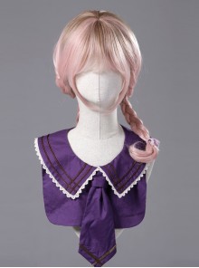 Miss Four's False Collar Series Round-Neck Dark Purple Classic Lolita False Collar