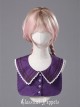 Miss Four's False Collar Series Round-Neck Dark Purple Classic Lolita False Collar