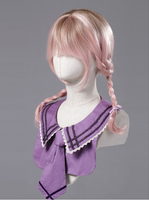 Miss Four's False Collar Series Round-Neck Deep Purple Classic Lolita False Collar