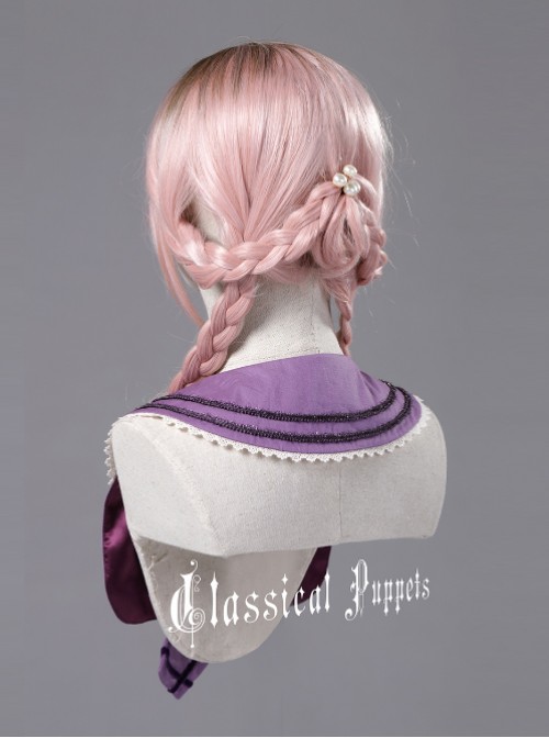 Miss Four's False Collar Series Round-Neck Deep Purple Classic Lolita False Collar