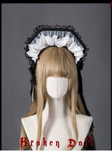 Mother Abbess Series Black Lace Gothic Lolita Head Band