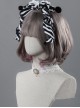 Clown Girl Series Black And White Stripes Bowknot Lolita Head Band