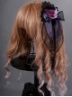 Obsidian Butterfly Dance Series Crystal Purple Rose Gothic Lolita Hair Clip