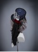 Moon Wolf Series Rose Black Gothic Lolita Bowler Hat