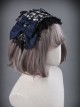 The Turn Into A Wolf's Little Red Hat Series Gray Navy Blue Lolita Head Band