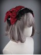 The Turn Into A Wolf's Little Red Hat Series Red Black Lolita Head Band