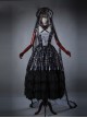 Swan Bone Series Black Swan Pearl Chain Gothic Lolita Bonnet