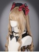 Sorceress Luna Series Black And Red Bowknot Cat Ear Lolita Head Band