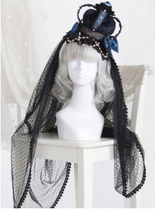 The Bride Doll Series Pearl Indigo Gothic Lolita Crown Veil