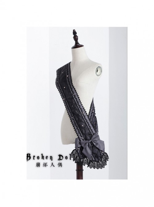 The Bride Doll Series Crow Cyan Bowknot Pearl Lolita Ribbon