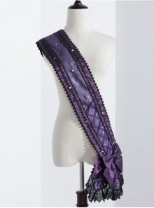 The Bride Doll Series Purple Bowknot Pearl Lolita Ribbon
