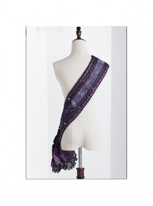 The Bride Doll Series Purple Bowknot Pearl Lolita Ribbon