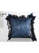 The Bride Doll Series Lace Bowknot Indigo Lolita Cushion Cover