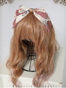 Garden Series Big Bowknot Beige Lolita Head Band