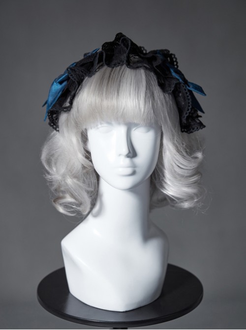 The Broken Doll Series Special Design Bowknot Indigo Lolita Head Band