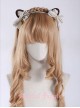 Cats Series Tabby Kitty Golden Brown Bowknot Cat Ears Lolita Head Band