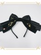Kaguya Rabbit Series Black Bowknot Gorgeous Design Lolita Head Band