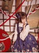 Kaguya Rabbit Series Bowknot Navy Blue Lolita Tuck Comb