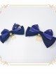 Kaguya Rabbit Series Bowknot Navy Blue Lolita Tuck Comb