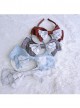 Love And Death Series Printing Bowknot Blue Gray Lolita Head Band