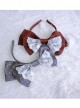 Love And Death Series Printing Bowknot Gray White Lolita Head Band
