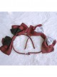 Love And Death Series Printing Bowknot Red White Lolita Head Band