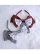 Love And Death Series Printing Bowknot Red White Lolita Head Band