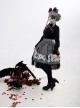 Love And Death Series Printing Bowknot Gray Black Lolita Head Band