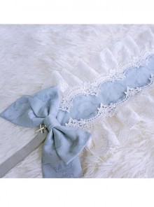 Love And Death Series Cross Pendant Blue Gray Lace Lolita Hair Band