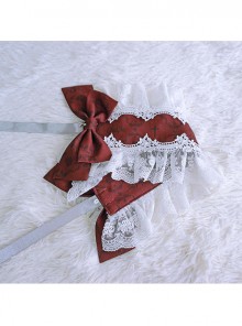 Love And Death Series Cross Pendant Red White Lace Lolita Hair Band