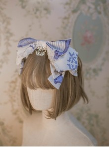 North Cross Stars Series Printing Bowknot Classic Lolita Headband