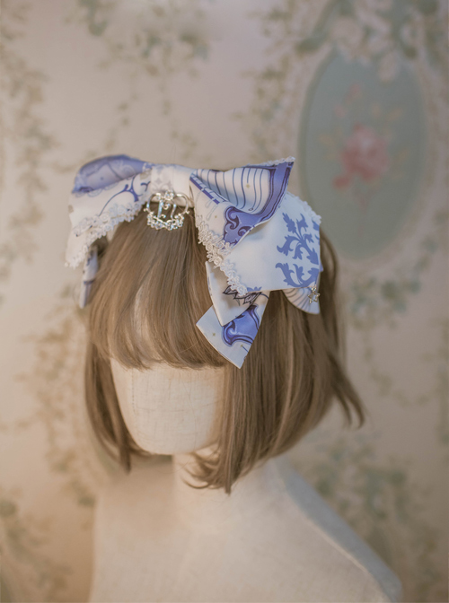 North Cross Stars Series Printing Bowknot Classic Lolita Headband