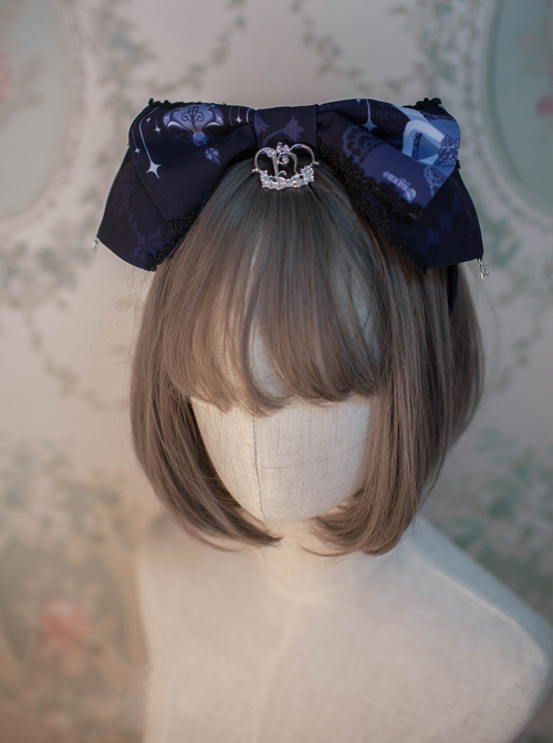 North Cross Stars Series Printing Bowknot Classic Lolita Headband