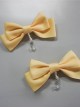 Lemon Planet Yellow Ribbon Bowknot Sweet Lolita Brooch