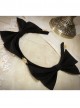 Rose Droplight Series Black Bowknot Gothic Lolita Headband