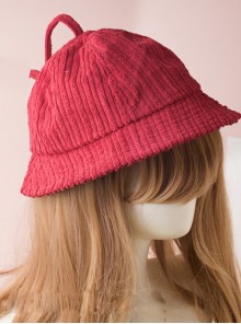 Pure Color Stripe Sweet Lolita Cute Fisherman Hat