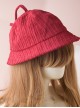 Pure Color Stripe Sweet Lolita Cute Fisherman Hat