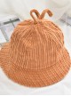 Pure Color Stripe Sweet Lolita Cute Fisherman Hat