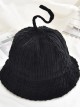 Pure Color Stripe Sweet Lolita Cute Fisherman Hat