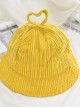 Pure Color Stripe Sweet Lolita Cute Fisherman Hat