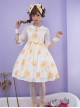 Lemon Planet Series Printing Bowknot Lolita Hair Hoop