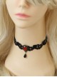 Black Lace Black Pendant Gothic Lolita Necklace