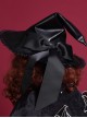 Halloween Black PU Leather Gothic Lolita Witch Hat