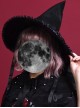 Halloween Black PU Leather Gothic Lolita Witch Hat