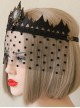 Black Crown Hollow Out Lace Gothic Lolita Veil