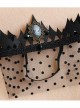 Black Crown Hollow Out Lace Gothic Lolita Veil