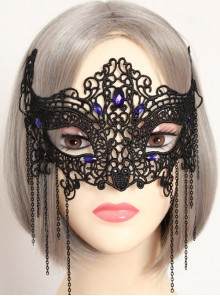 Halloween Half Face Masquerade Black Lace Mask
