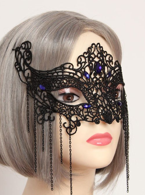 Halloween Half Face Masquerade Black Lace Mask